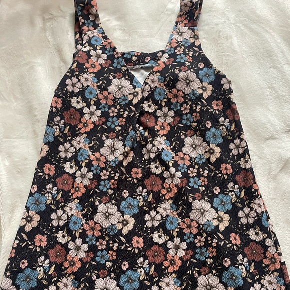 Floral Dress in Black and Multicolor - Picture 1 of 3